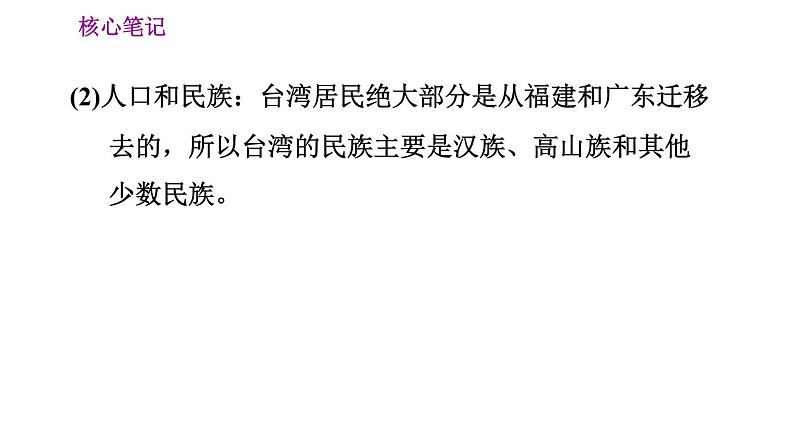 晋教版八年级下册地理 第7章 7.3.1  祖国不可分割的神圣领土资源丰富的宝岛 习题课件03