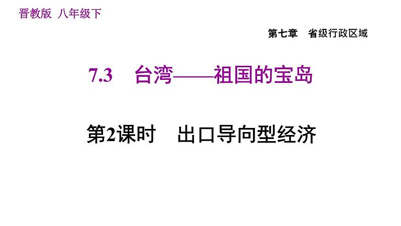 晋教版八年级下册地理 第7章 习题课件01