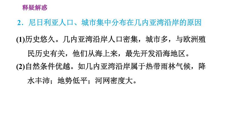 晋教版七年级下册地理 第10章 10.5　尼日利亚——非洲人口最多的国家 习题课件06