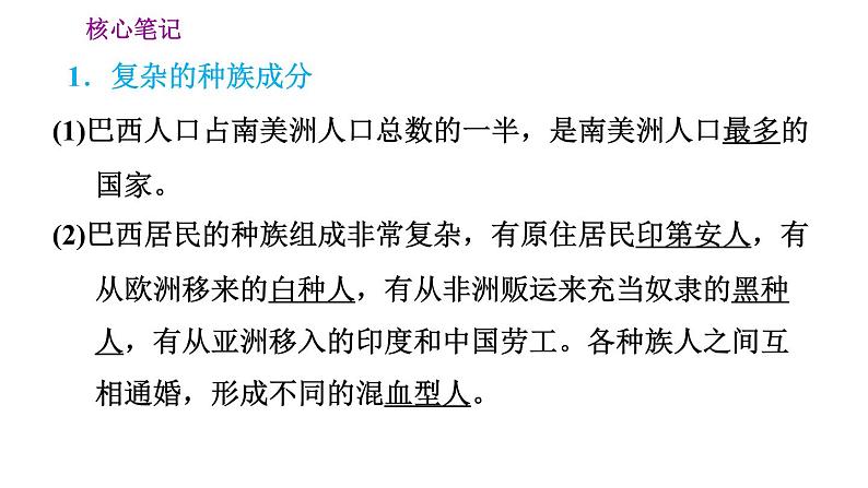 晋教版七年级下册地理 第10章 10.7.2  复杂的种族成分　快速发展的经济 习题课件第2页