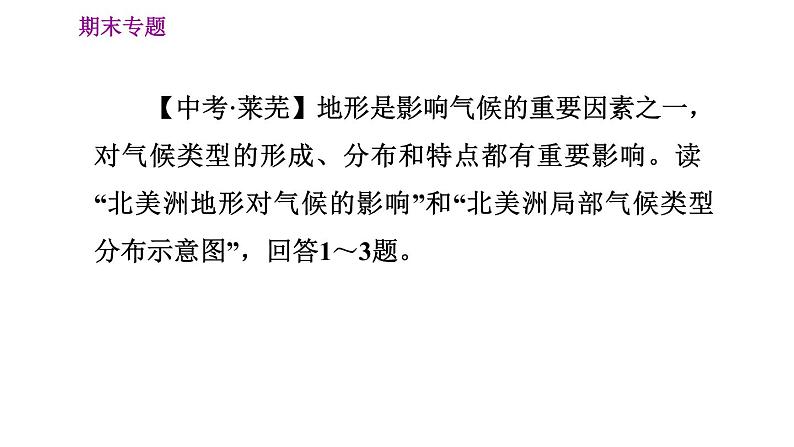 人教版七年级下册地理 期末专练 专题二　综合思维：不同区域自然地理要素之间的相互影响 习题课件第3页