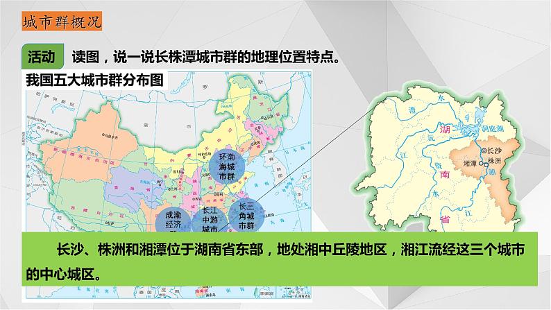 7.5长株潭城市群内部的差异与联系 课件2021-2022学年八年级地理下册（湘教版）第7页