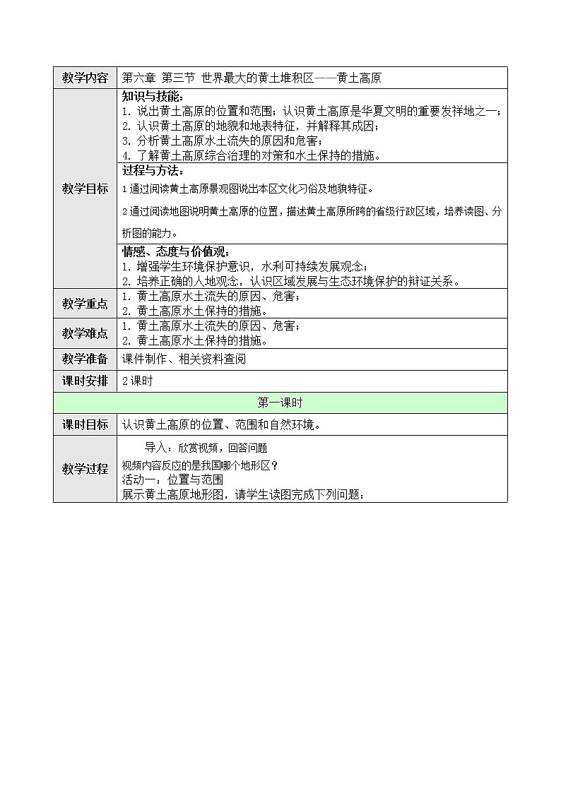 6.3 世界最大的黄土堆积区——黄土高原 课件+教案+练习+学案01