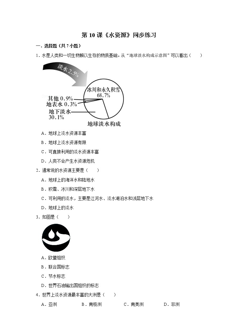 第10课《水资源》（课件+教案+学案+练习）01