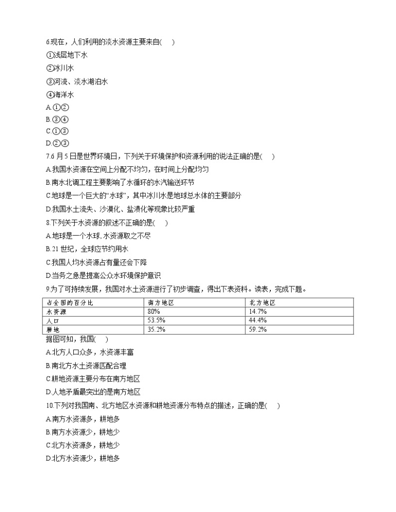 4.1 水资源及其开发利用（第1课时）（课件+教案+学案+练习）02