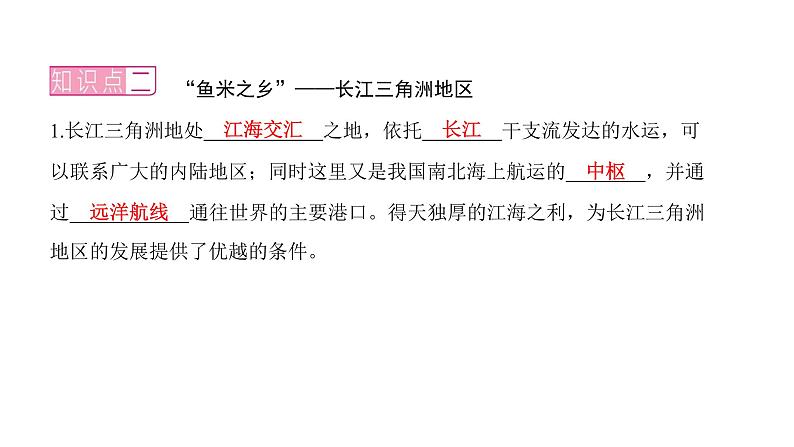 2022年中考地理一轮复习课件：八年级下册第七章南方地区课时一自然特征与农业、“鱼米之乡” 长江三角洲地区第6页