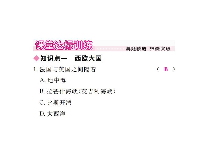 湘教版七年级地理下册第八章 走进国家 第四节  法  国习题课件06