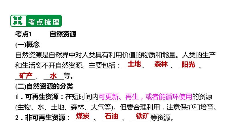 备战2022 中考地理 教材复习 八年级上册  第三单元 中国的自然资源 课件（共111张PPT）05