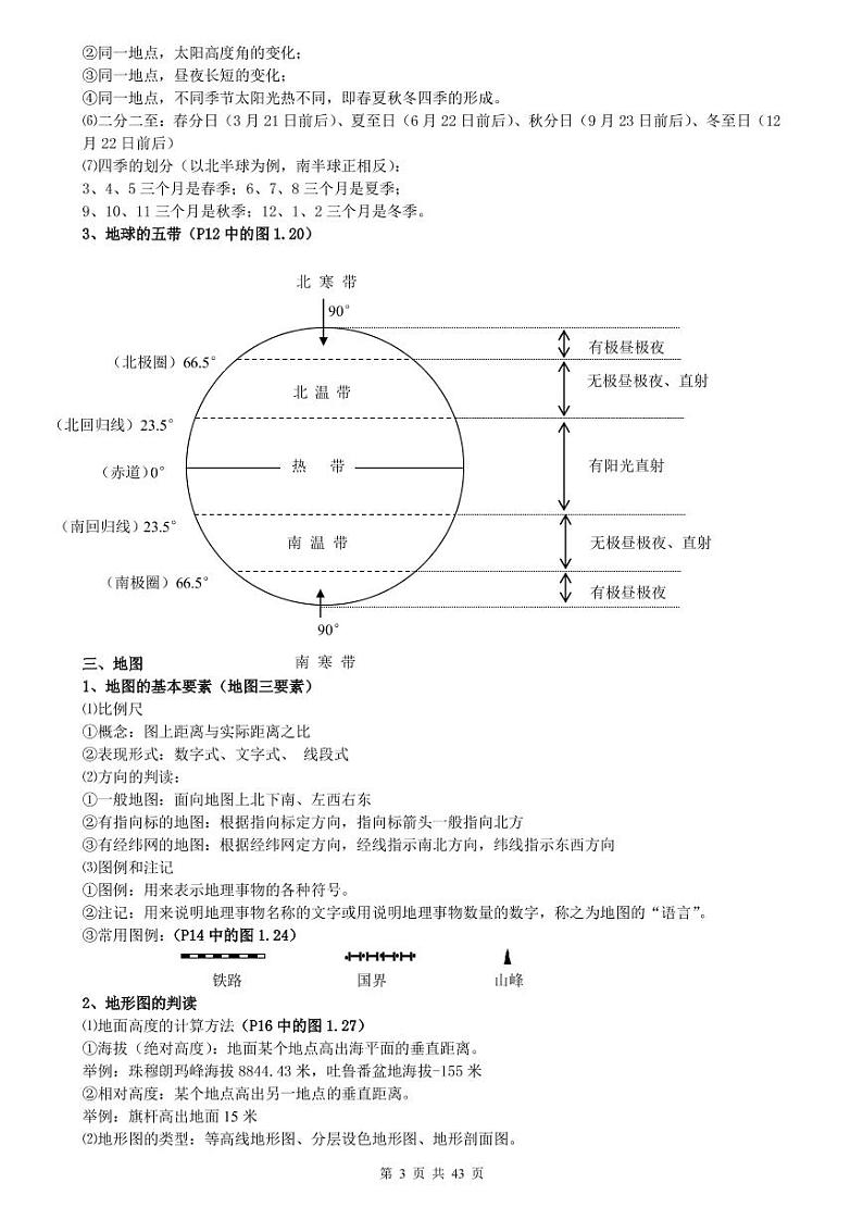 初中地理知识点归纳汇总七-八年级教案03