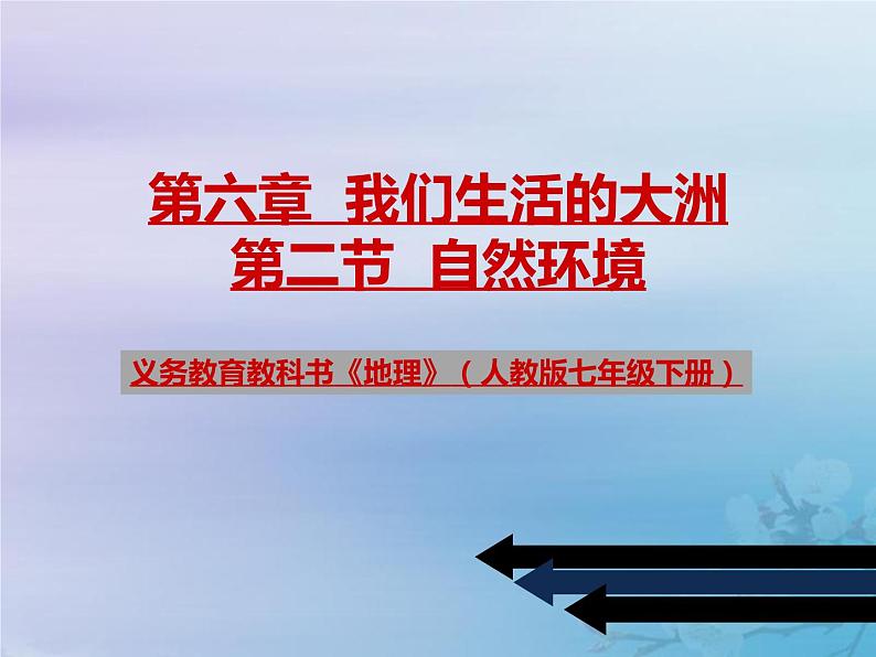 人教版七年级地理下册《自然环境》（第二节）公开课PPT课件第1页