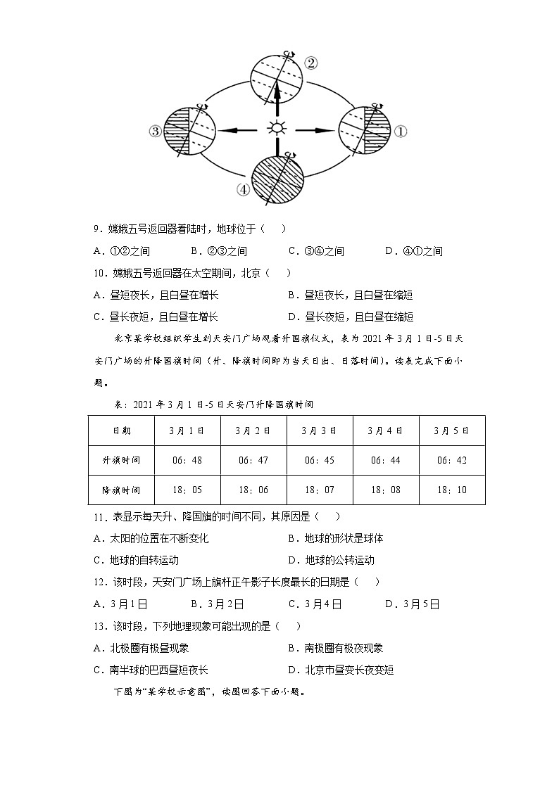 专题01地球和地图-备战2022年中考地理二轮复习题型专练（原卷版）第3页