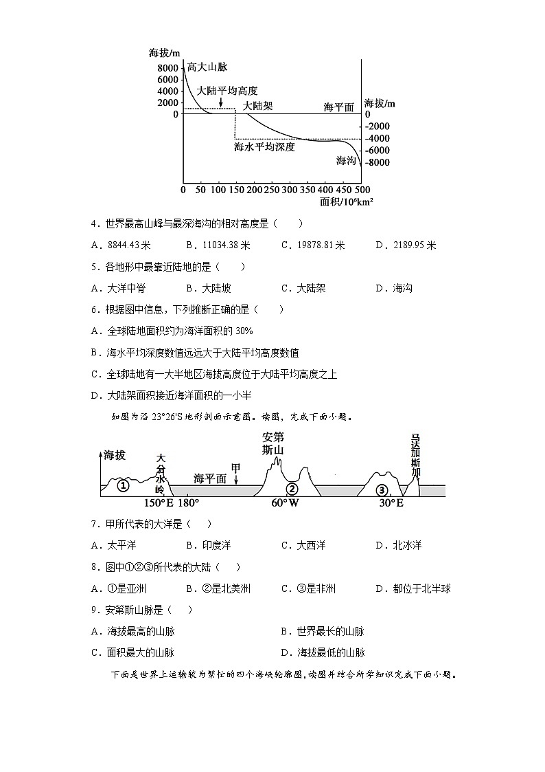 专题02陆地和海洋-备战2022年中考地理二轮复习题型专练（原卷版）第2页