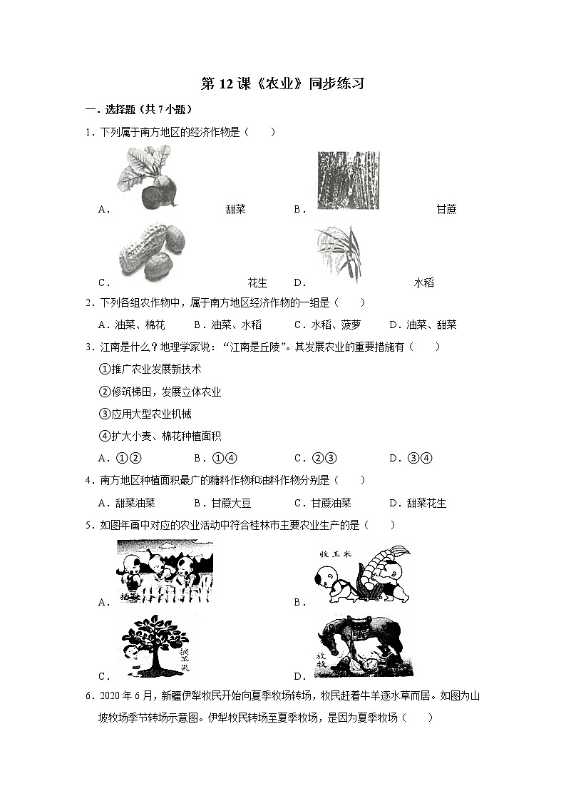 第12课《农业》（课件+教案+学案+练习）01