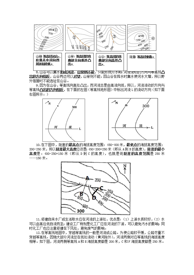 2022年福建省长泰区第四中学中考复习《地形图的判读》必记知识点第2页
