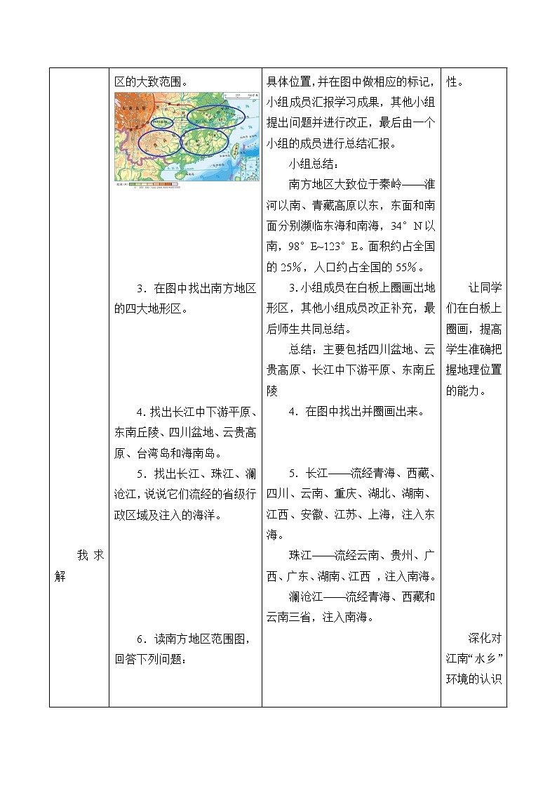 商务星球版地理八年级下册 第六章 第一节区域特征_教案1(1)（教案）第3页