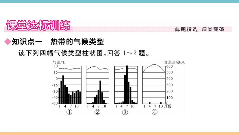 第四章 第四节  第1课时  热带的气候类型  亚热带的气候类型 习题课件-湘教版七年级上册地理 (共26张PPT)第2页