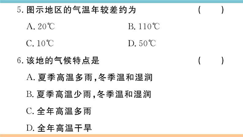 第四章 第四节  第1课时  热带的气候类型  亚热带的气候类型 习题课件-湘教版七年级上册地理 (共26张PPT)第7页