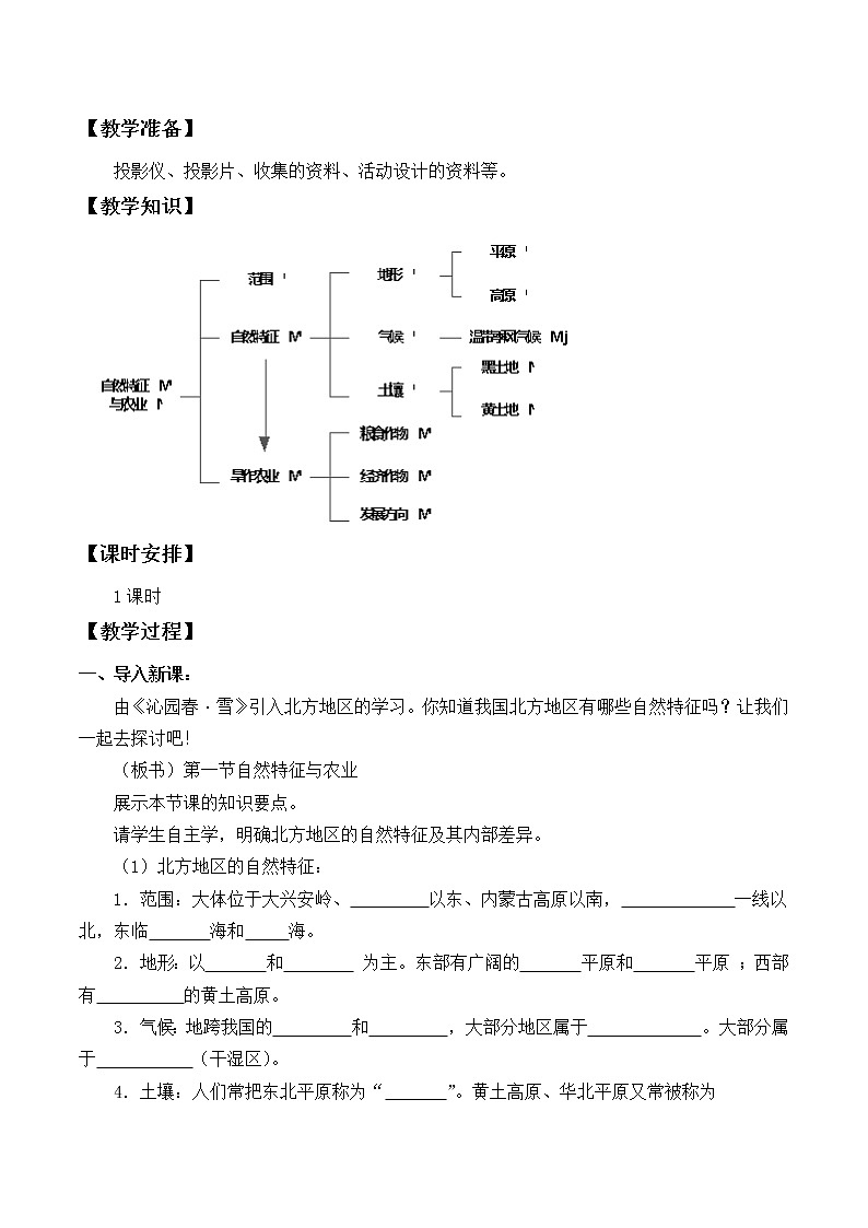 鲁教版（五四学制）七年级下册地理 第六章 第一节 自然特征与农业_(2) 教案02