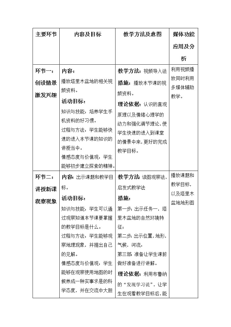 鲁教版（五四学制）七年级下册地理 第八章 第二节 干旱的宝地——塔里木盆地(9) 教案第3页