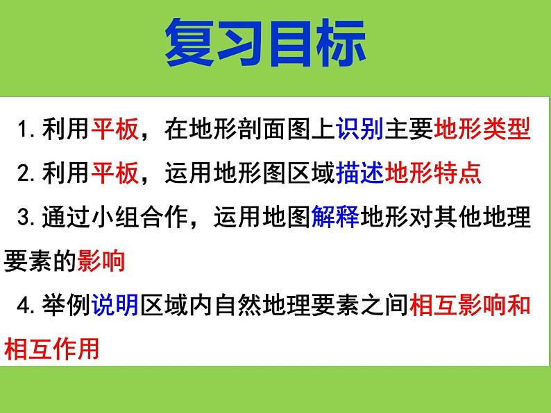 鲁教版（五四学制）七年级下册地理 复习地形——七年级下册地形专题复习 课件第3页