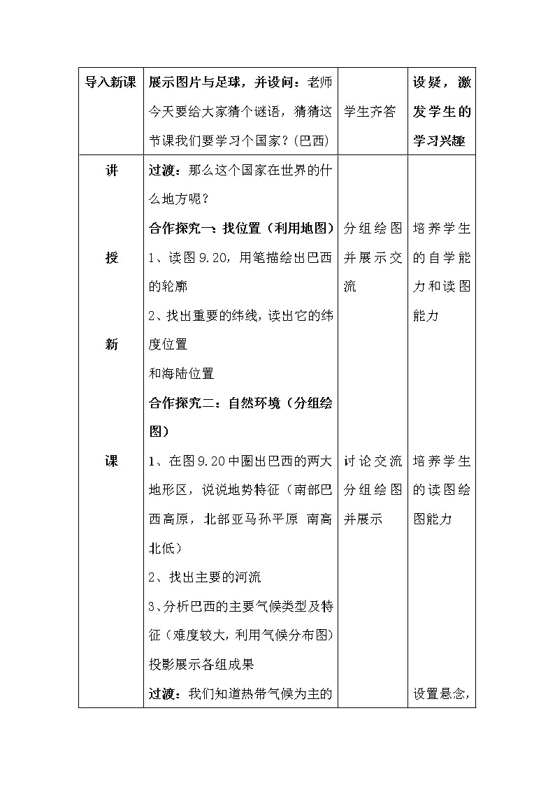 商务星球版七年级地理下册 第八章 第五节 巴西(15) 教案第3页