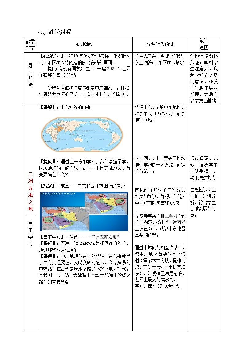 商务星球版七年级地理下册 第七章 第二节 中东 教案第3页