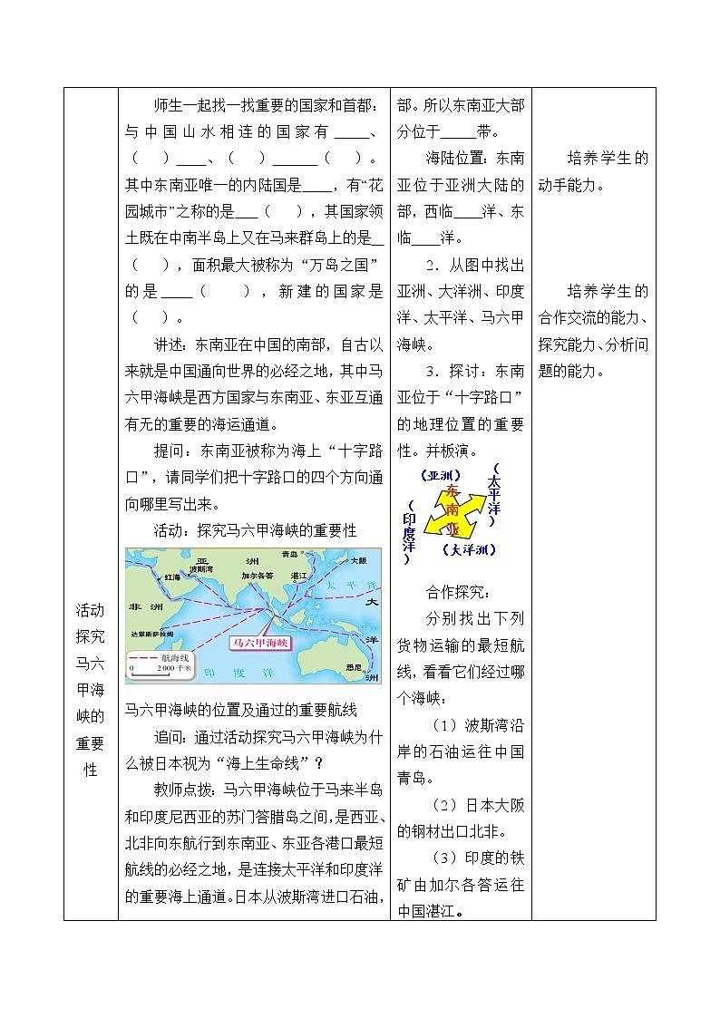 商务星球版七年级地理下册 第七章 第一节 东南亚_ 教案03