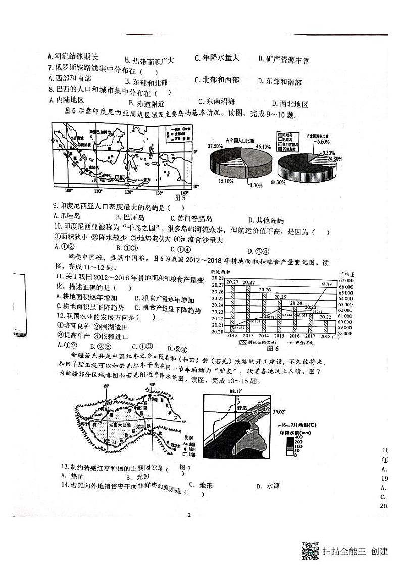 2022年河南省南阳市南召县一模地理试题02