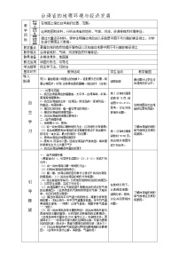 湘教版八年级下册第八章 认识区域：环境与发展第二节 台湾省的地理环境与经济发展学案