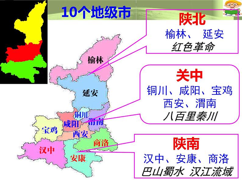 粤教版八年级地理下册7.5  陕西省课件第8页