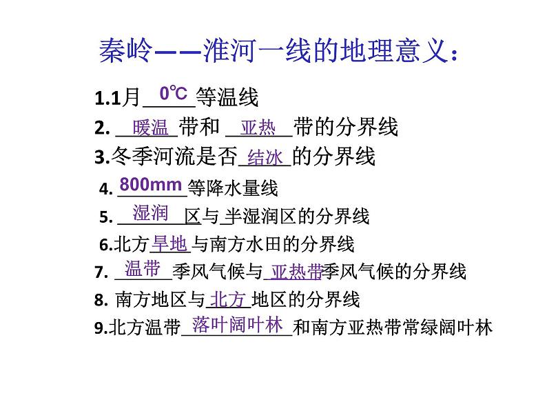 人教版八下地理 7.1自然特征与农业 复习 课件第7页