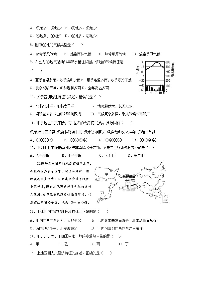 重庆市綦江区未来学校联盟2021-2022学年八年级下学期期中考试地理试题(word版含答案)02