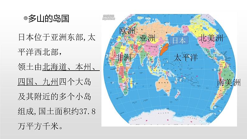 2022七年级地理下商务星球版8.1第一节日本课件PPT07