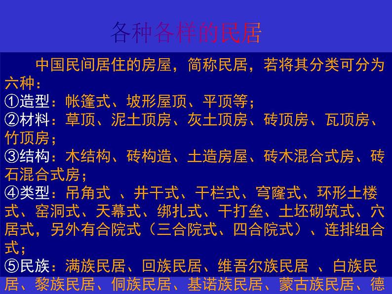 中图版七下地理 5.1自然环境对民居、服饰和饮食的影响 课件03