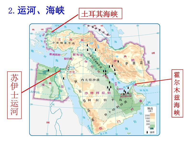 中图版八年级下册地理 6.2中东 课件07