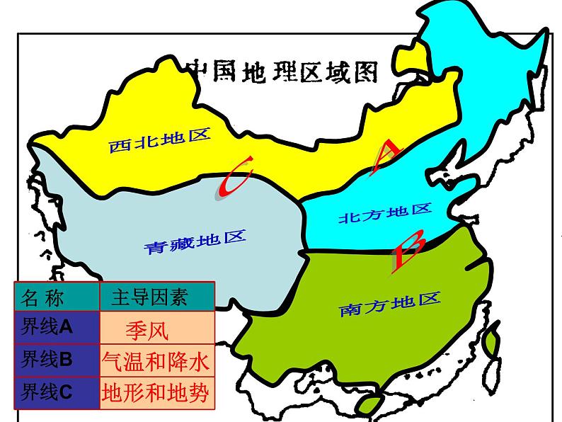 湘教版八下地理 5.1四大地理区域的划分 课件02