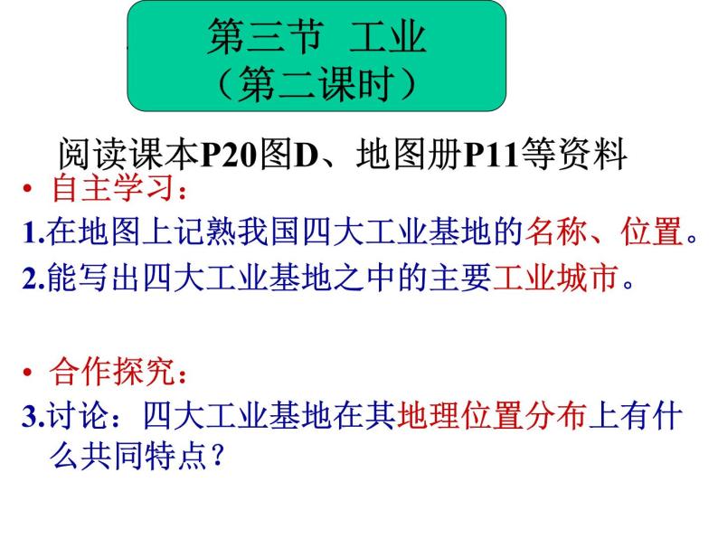 中图版七下地理 4.3工业 课件02