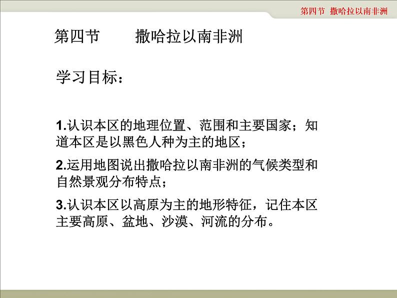 中图版八年级下册地理 6.4撒哈拉以南非洲 课件03