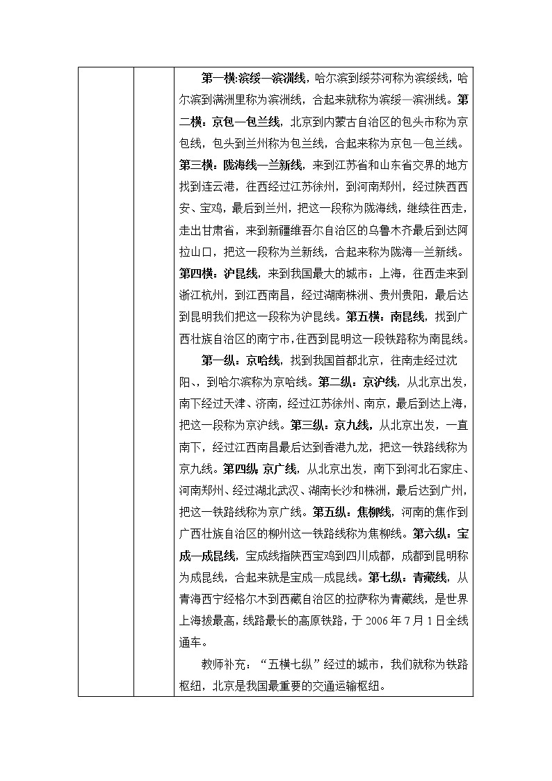 商务星球版八上地理 4.3合理发展交通运输 教案第3页