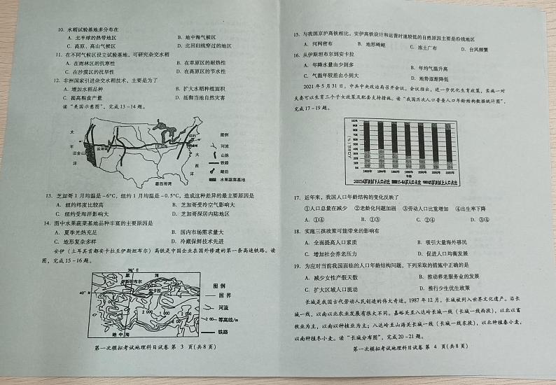 2022年广东省揭阳市中考一模地理试题02
