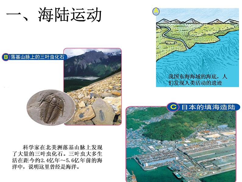 初中地理 中图课标版 八年级上册 海陆变迁 课件第3页