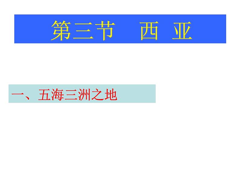 湘教版七下地理 7.3西亚 课件06