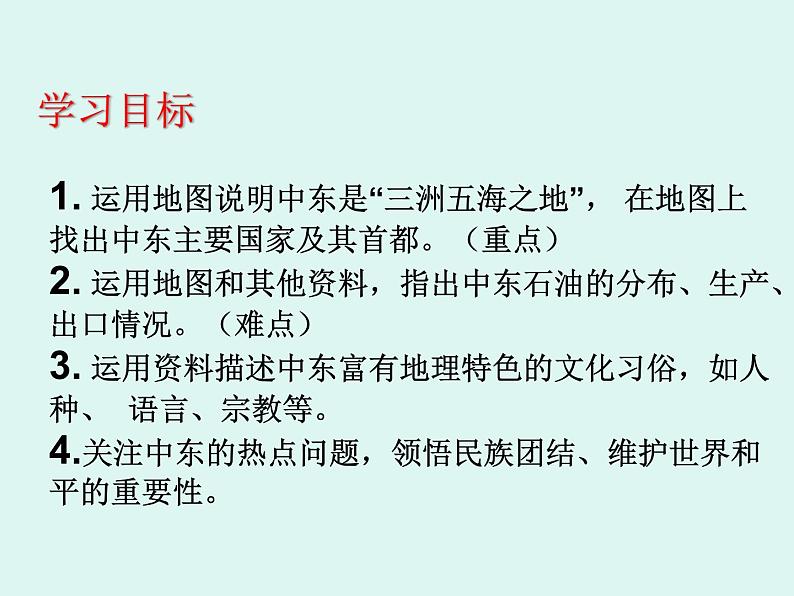 商务星球版七下地理 7.2中东  课件04