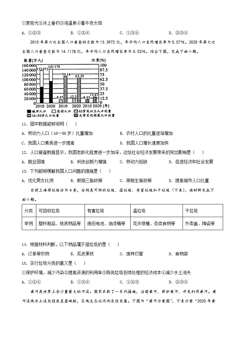 2022年河南省濮阳市中考一模地理试题03