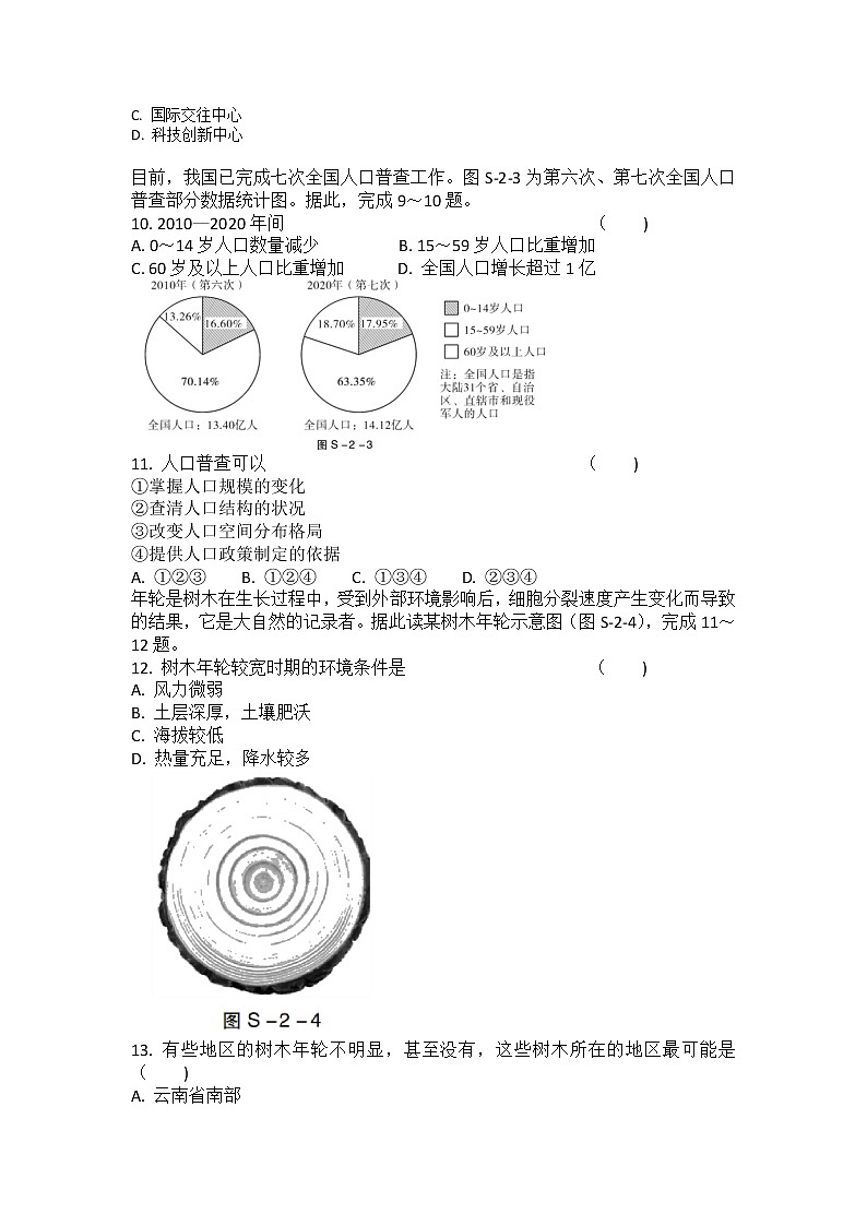 2022年广东省茂名电白中学中考地理综合复习模拟试卷第3页