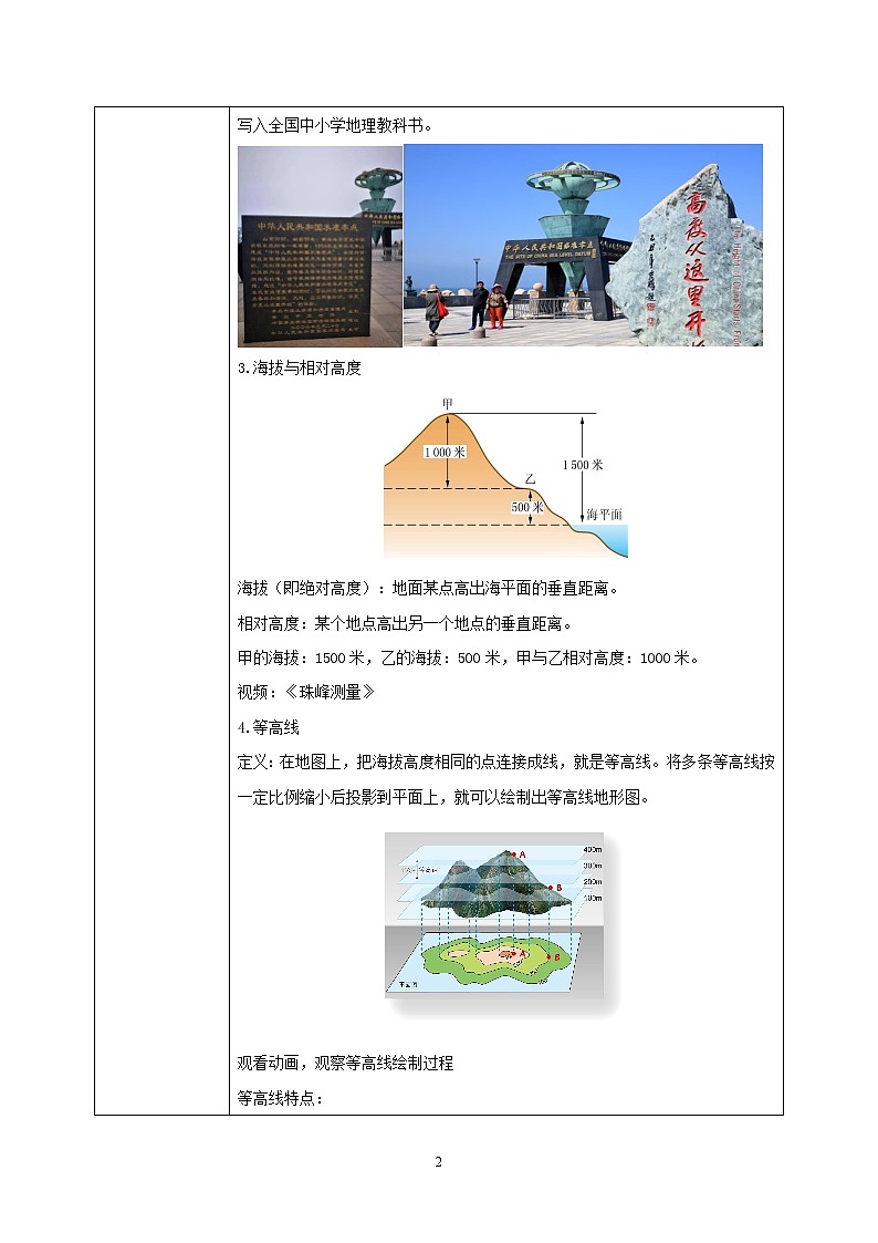 1.4地形图的判读 教案第2页