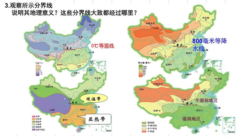 初中地理 湘教课标版 七年级上册 我们身边的地理 秦岭—淮河线 课件第6页