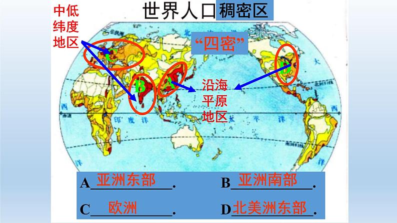 初中地理 湘教课标版 七年级上册 世界的人口  课件第7页