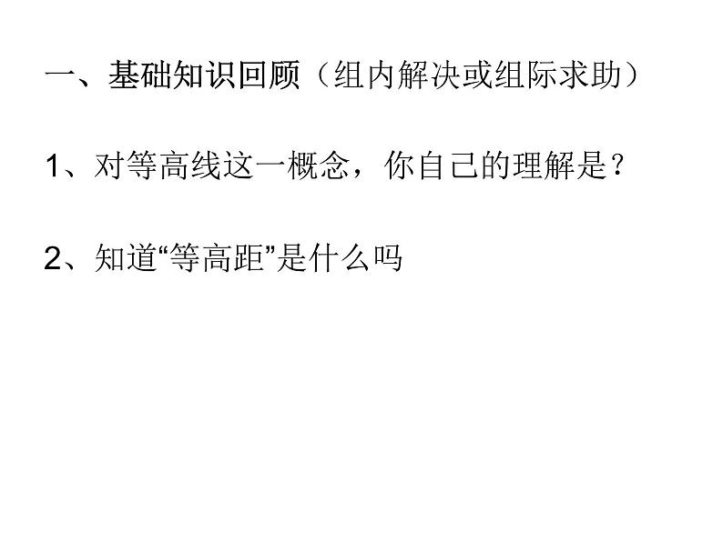 初中地理 湘教课标版 七年级上册 世界的地形 等高线地形图的判读 课件02