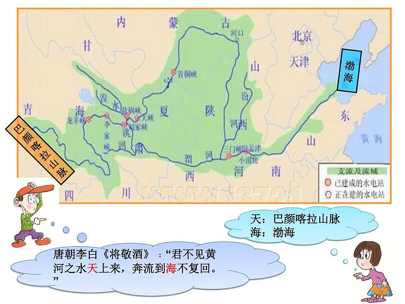 初中地理 粤人课标版 八年级上册 河流 滔滔黄河 课件第4页